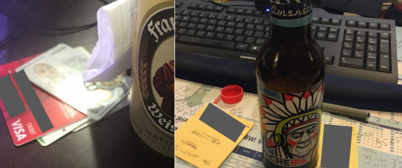 Beer Bottles and Sensitive Documents