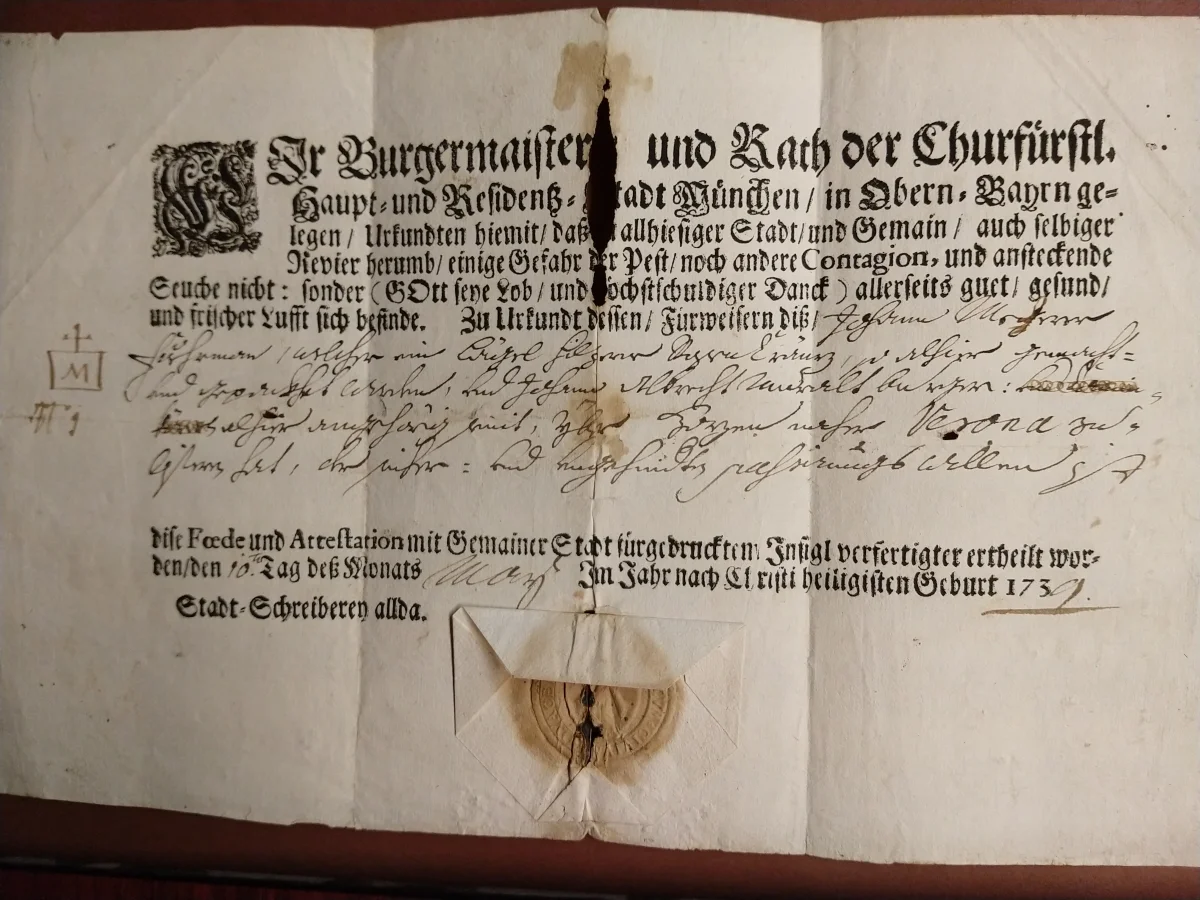 Munich plague passport