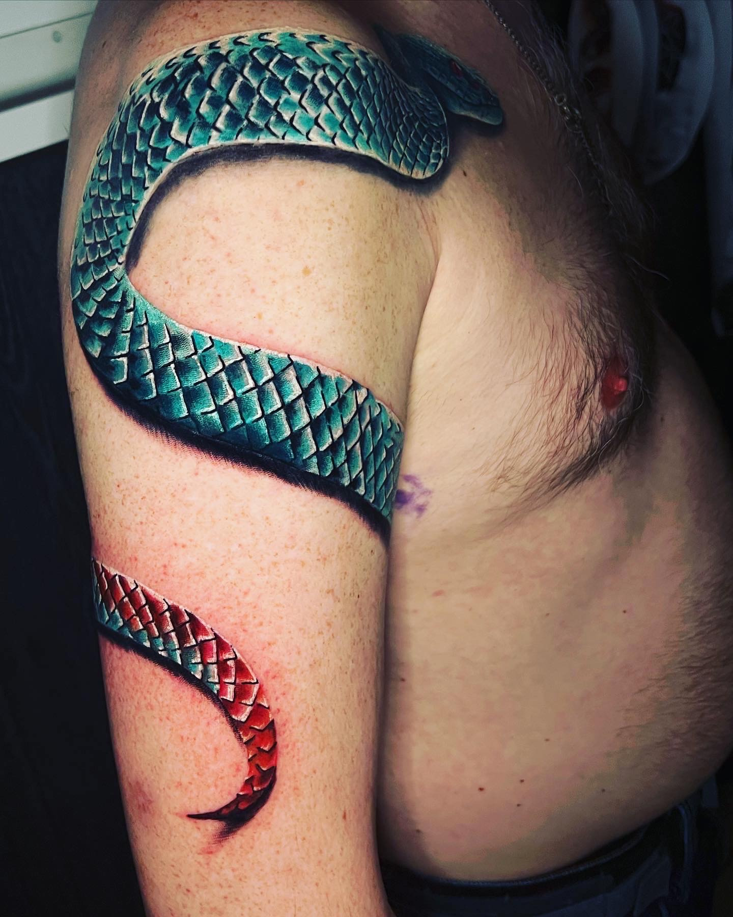 Fab's viper tattoo 3